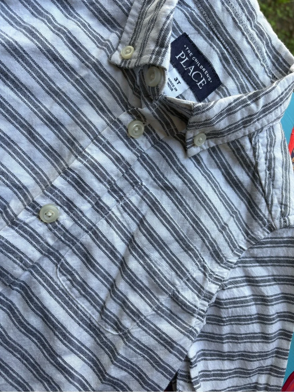 The Children's Place Striped Button-Down Shirt Boys Size 3T